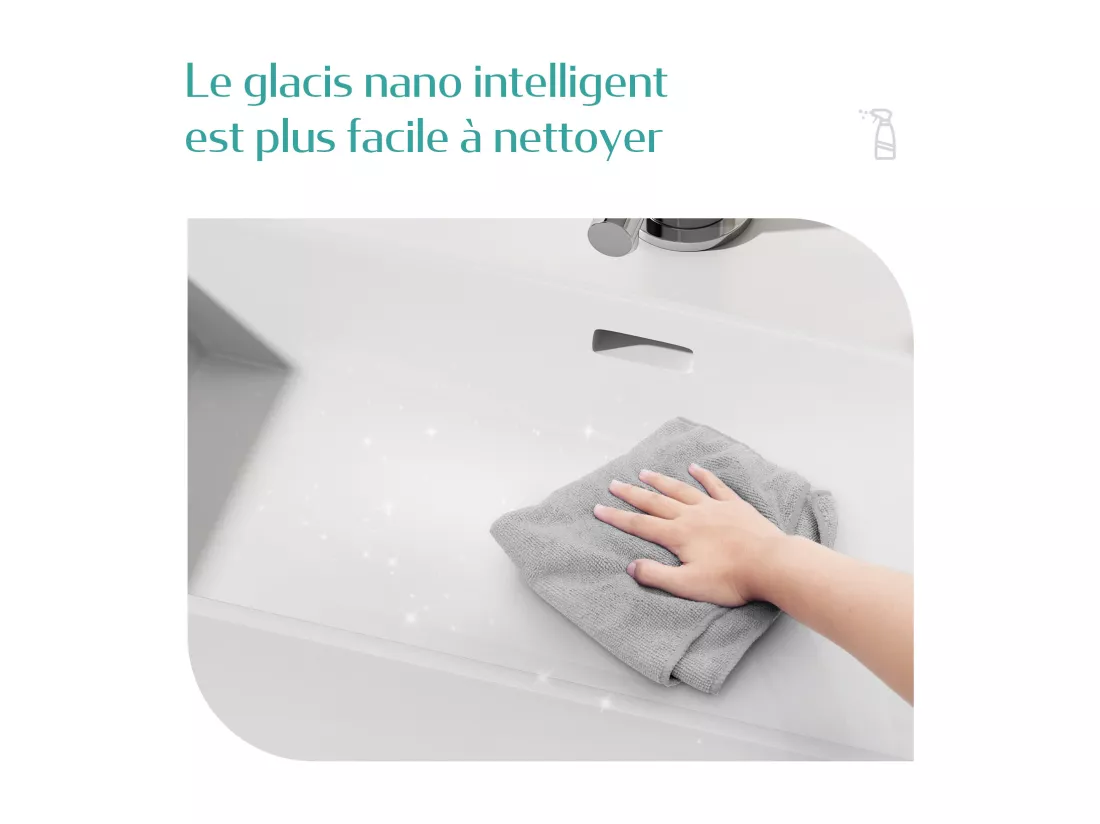 EMKE Vasque à Poser en céramique 41,5×36×13cm, Lavabo rectangulaire avec robinet trou prépercé, Lavabo à poser blanc brillant