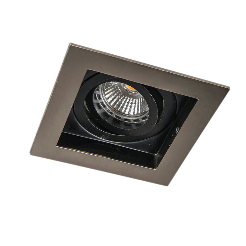 Smart inbouwspot staal incl. Wifi GU10 lichtbron - Carree