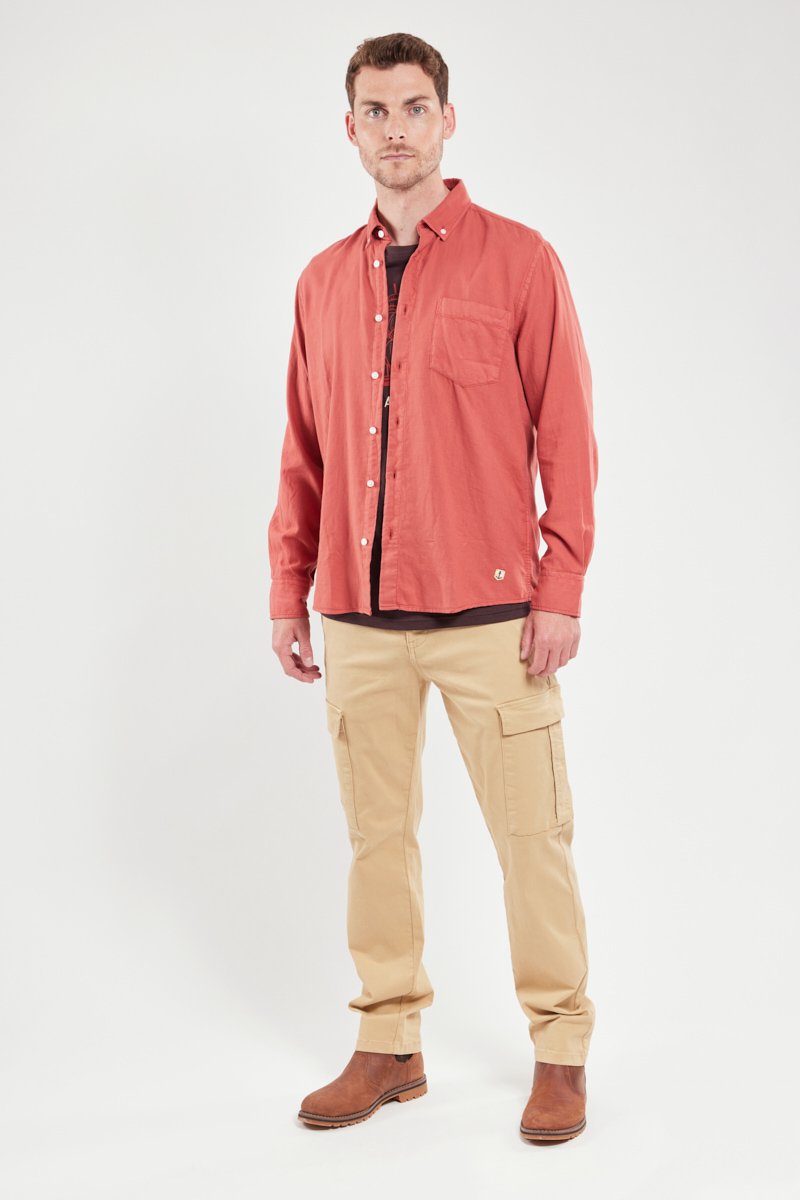 Chemise coupe droite - flanelle de coton