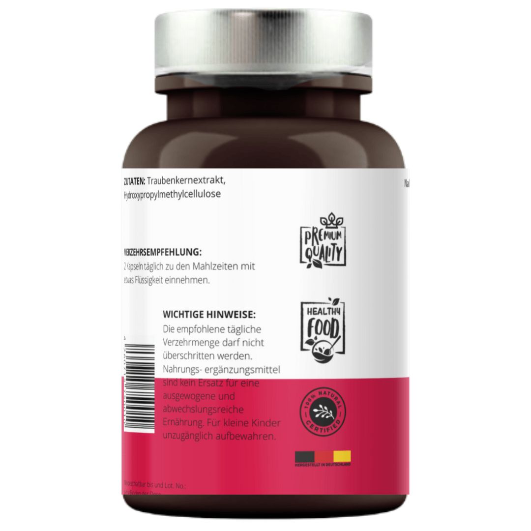 OPC - Traubenkernextrakt hochdosierte Kapseln reines OPC von VitaminFuchs