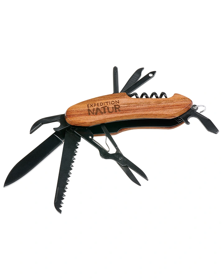 Expedition Natur OUTDOOR-TASCHENMESSER mit Holzgriff