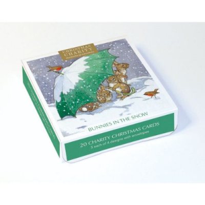Rabbits Sheltering Under Umbrella Box X20 Cards