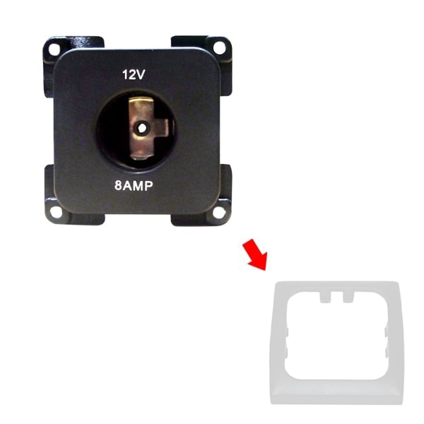 Prise 12V allume-cigare 20 mm noire