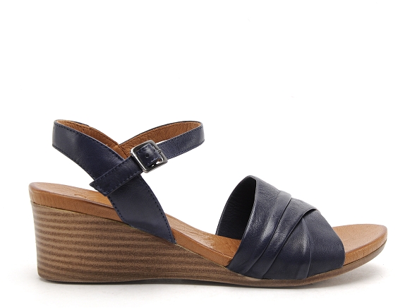 Coco abricot nu pieds talons femme minihy bleu