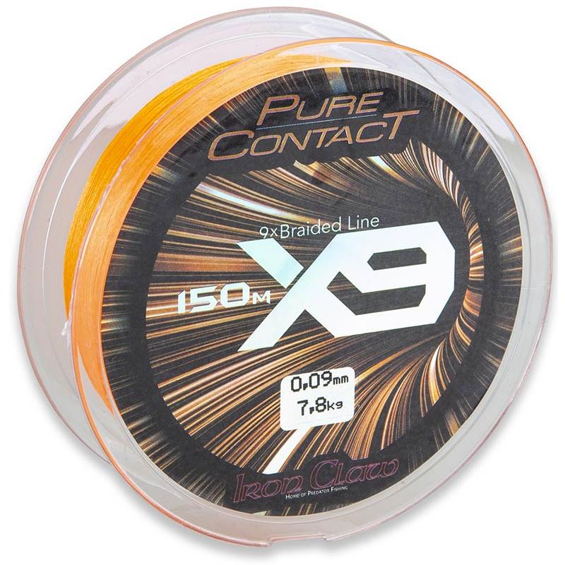 Tresse Iron Claw Pure Contact X9 - Orange - 1500M