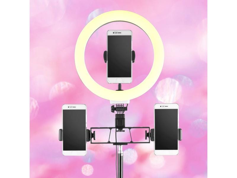 Vonyx Videoleuchte RL25 Ringlicht-Set 25 cm Ringleuchte mit Kontroller