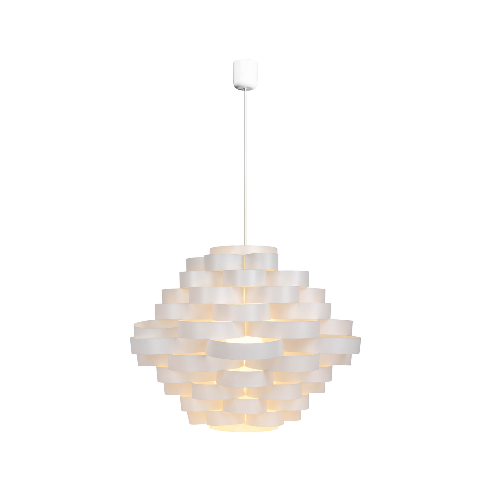 Deko-Pendelleuchte WHITE LINE - weiß - 120 cm