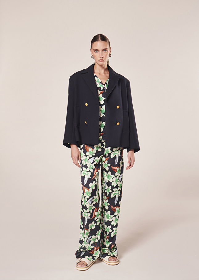 Manteau Marcellobleu nuit en double coton