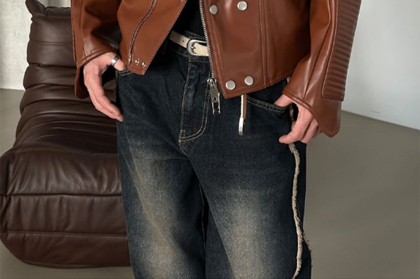 SeoulPop - Bikerjack van imitatieleer