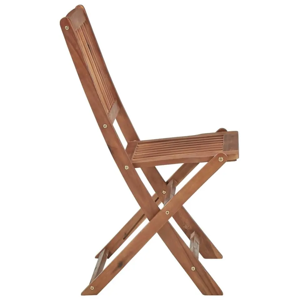 vidaXL - Inklapbaar tuinstoelen - Kussens - Grijs - Hout - 6 stuks