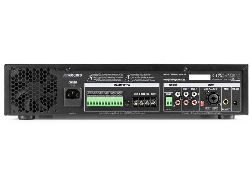 Power Dynamics Verstärker Pro PDW360 Mpx3 Rack-montierbarer Verstärker