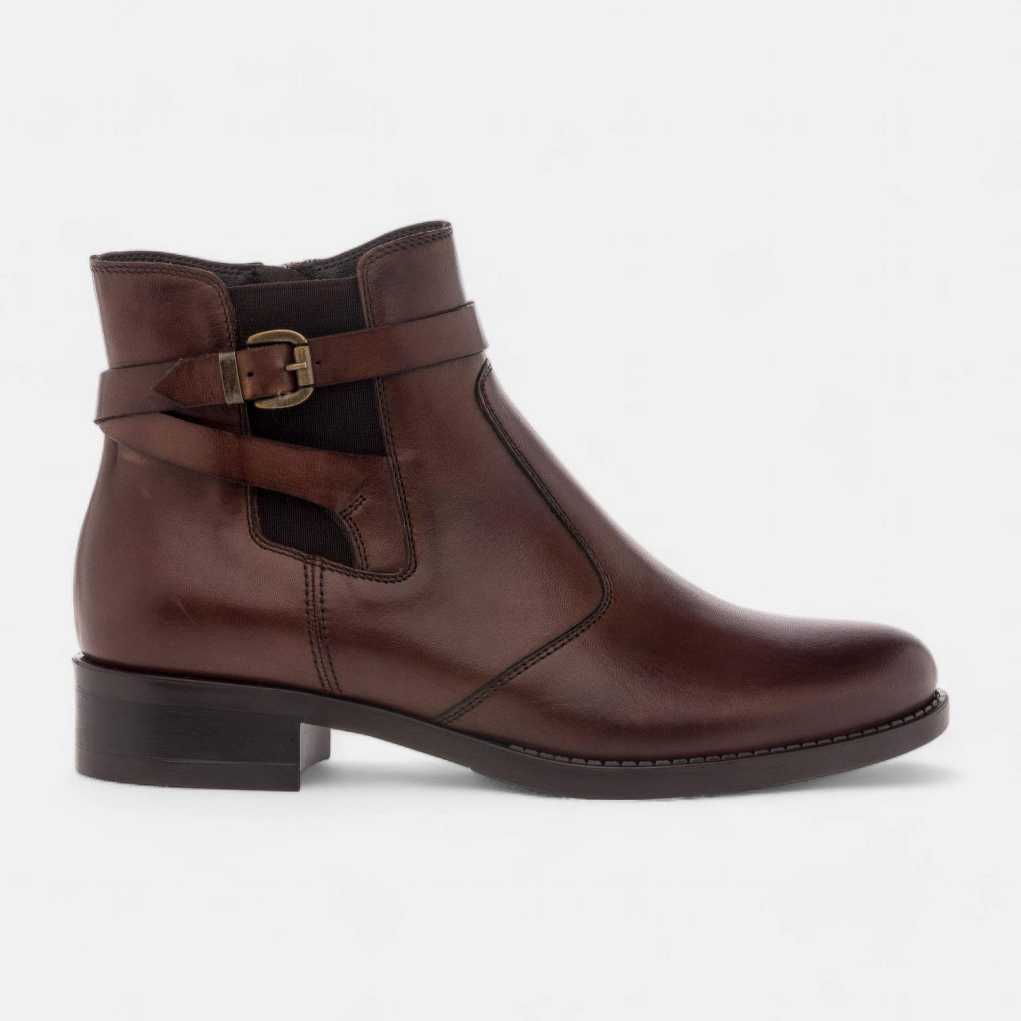 Boots chelsea Femme en cuir marron