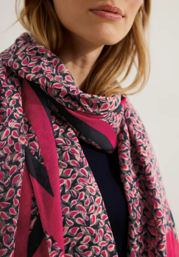 Modal Schal mit Print - cosy coral