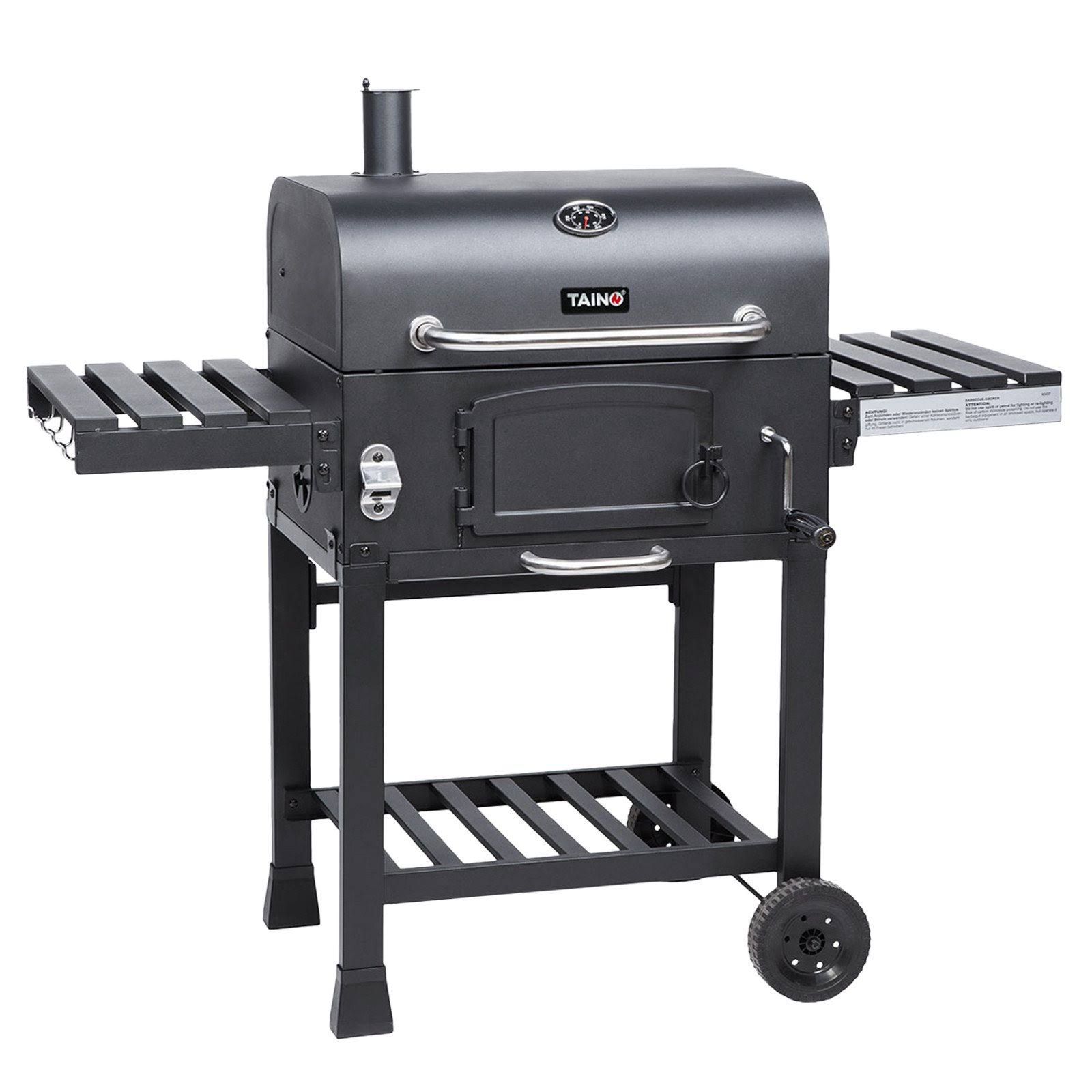Taino HERO XL Holzkohlegrill BBQ Grillwagen Smoker Räucherofen Kohle