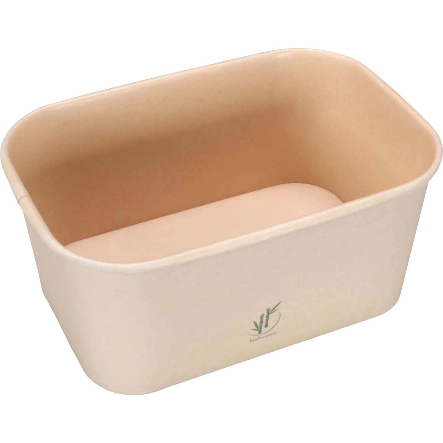 Depa Bak, Bamboepapier + PP, 1000ml, maaltijdcontainer, 169x117x76mm, naturel