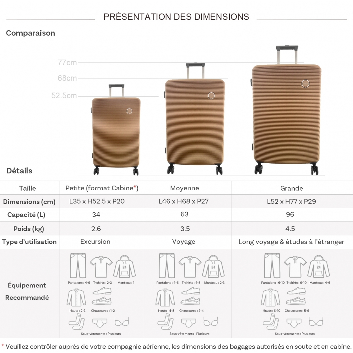 David Jones Lot 3 valises rigides dont 1 valise cabine David Jones ABS TSA