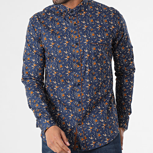 Chemise Manches Longues Bleu Marine