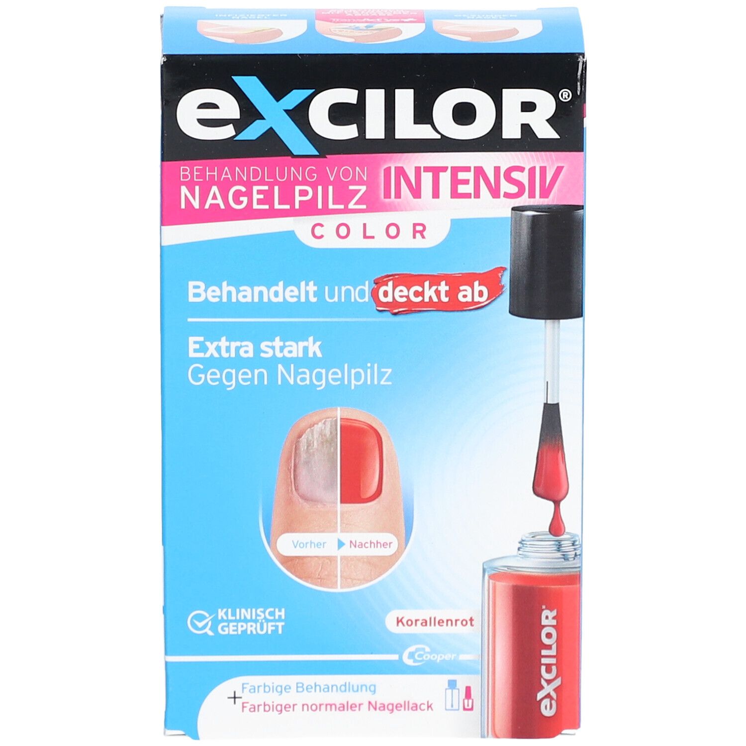 EXCILOR Nagelpilz intensiv Color Korallenrot
