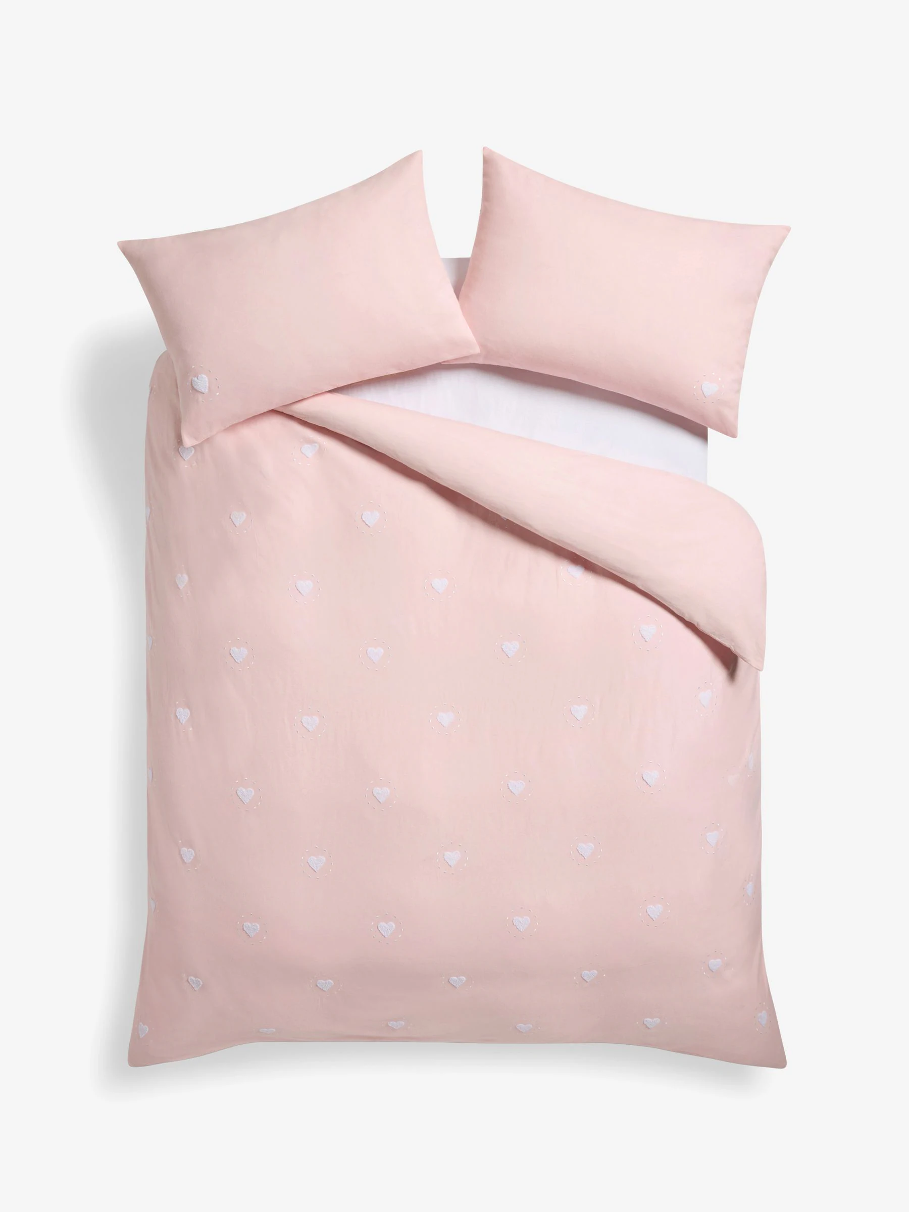 Tufted Heart Supersoft 100% Brushed Cotton Duvet Cover and Pillowcase Set