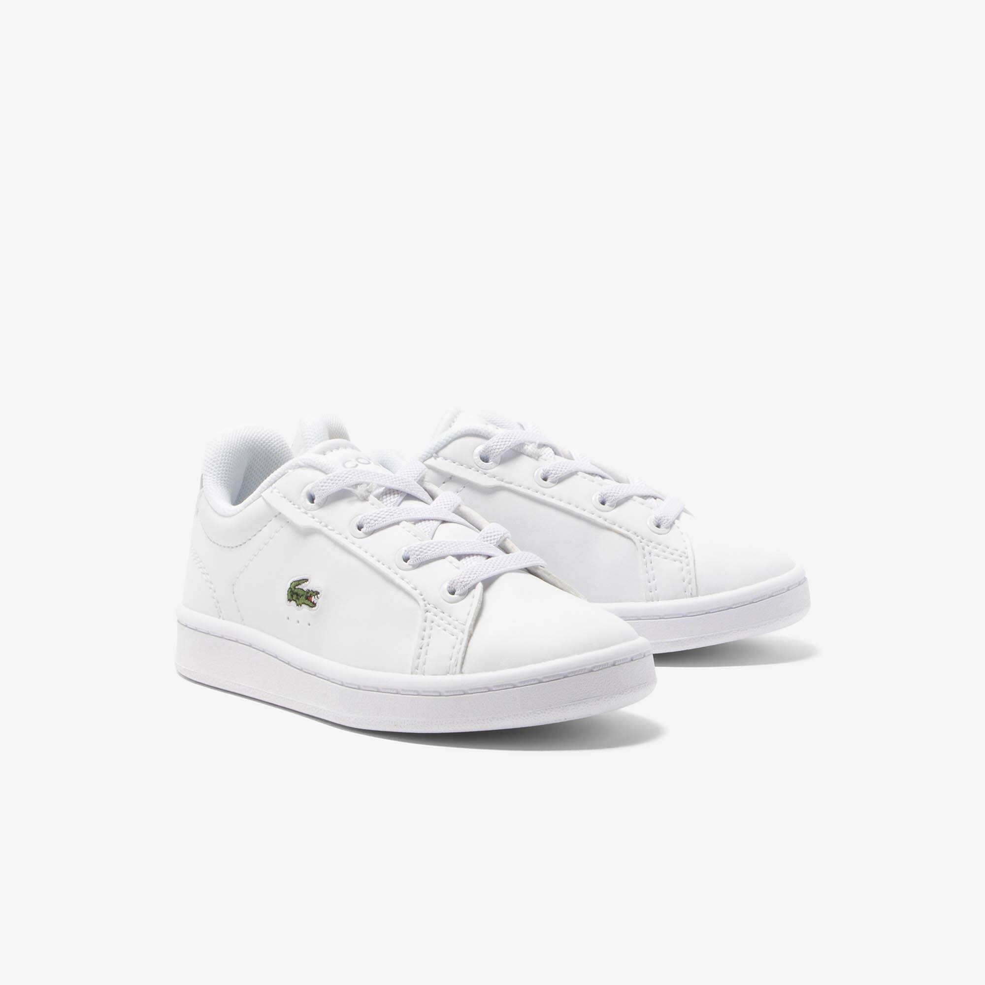 Kinder-Sneakers Carnaby Pro aus synthetischen Fasern Sneakers - Weiss - Lacoste - Kinder