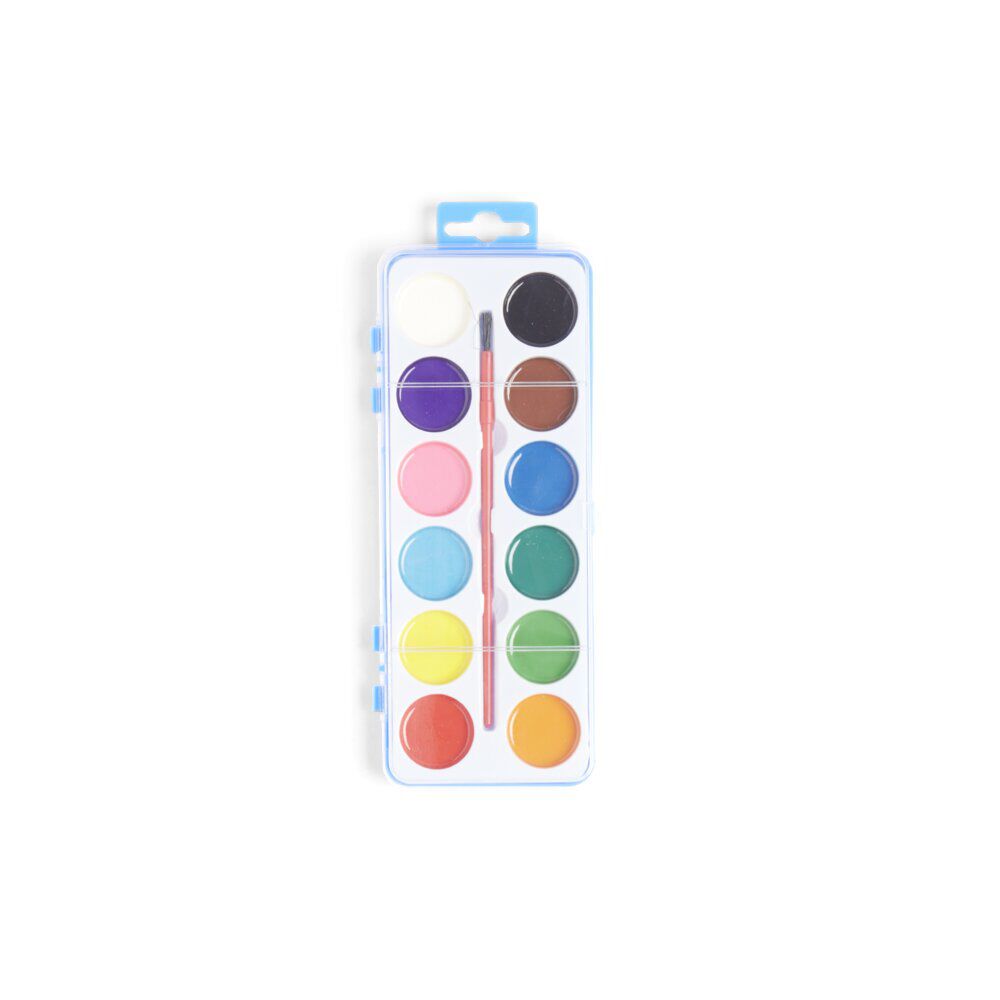 Palette de peinture avec pinceau 12 couleurs