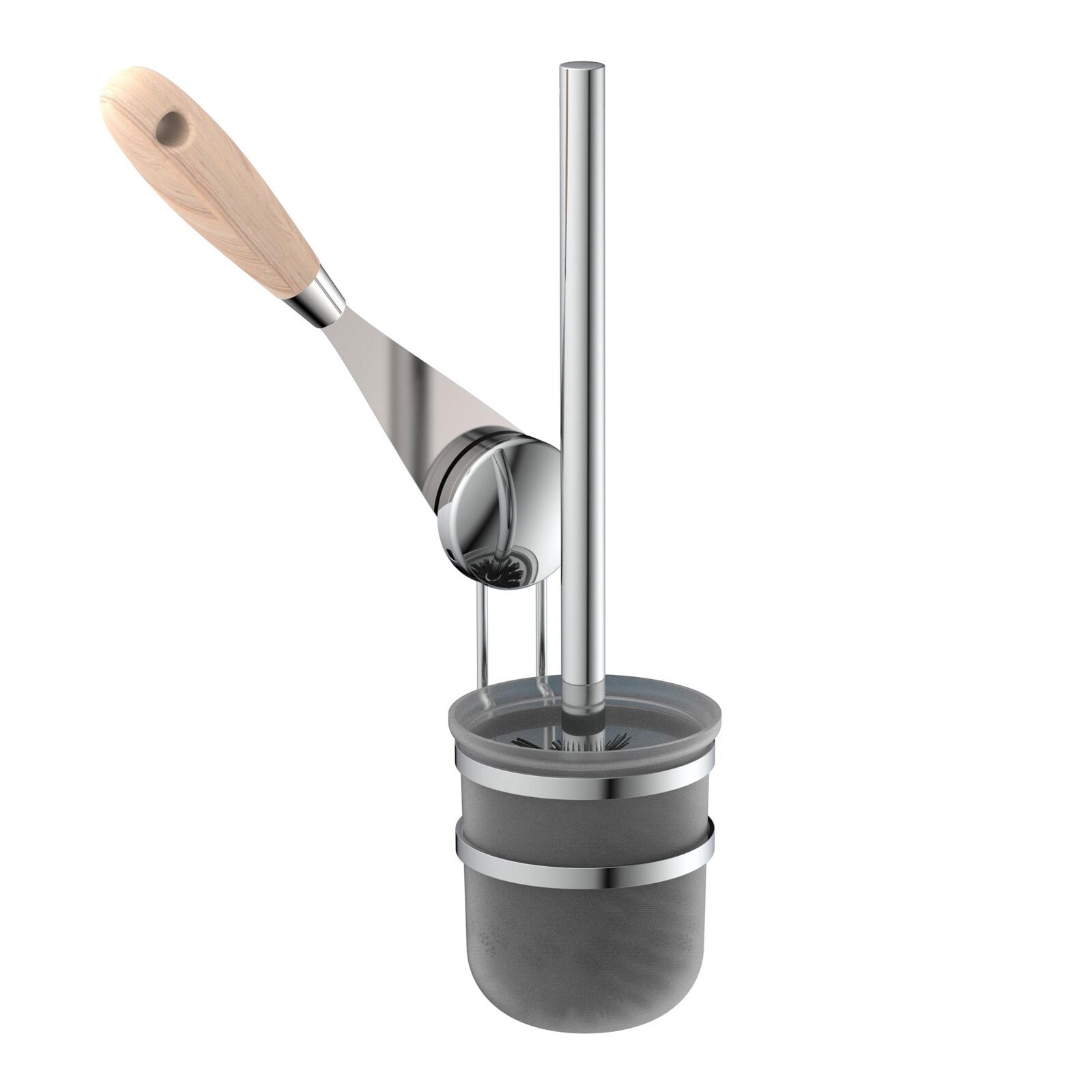 eisl WC-Wandbürstenhalter 10x34x10 cm Chrom / grau