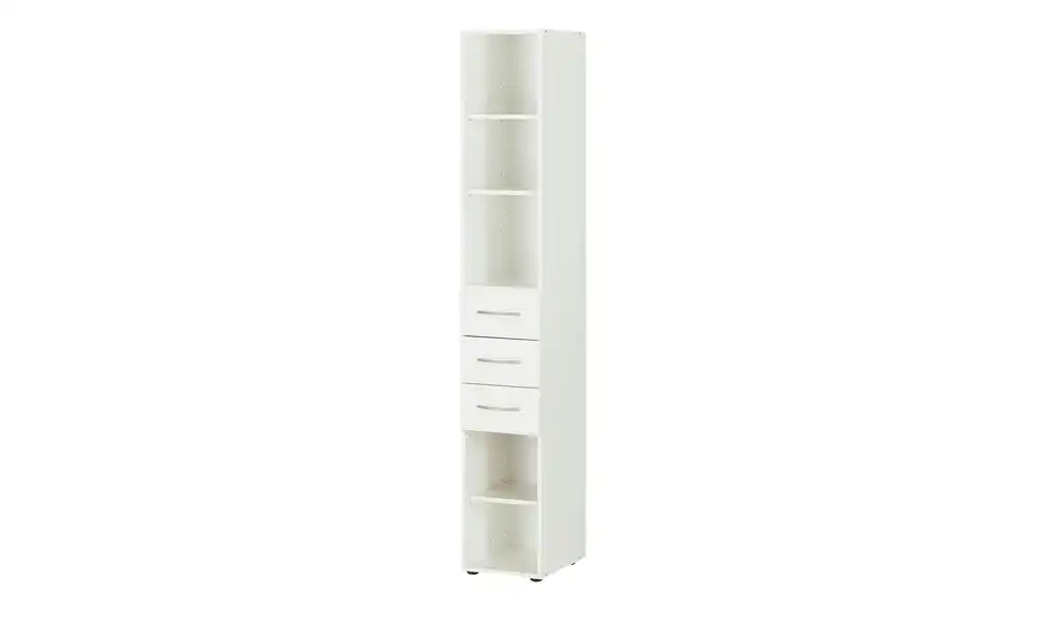 Regal Multischrank-System 30 cm 185 cm Weiß