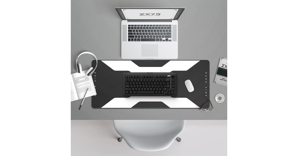 IqunixZX75 Dark Side Wireless Mechanical Keyboard, gaming toetsenbord  (Zwart, US lay-out, Cherry MX Brown, RGB leds, 75%, Hot-swappable, Double-shot PBT, 2.4GHz | Bluetooth 5.1 | USB-C)