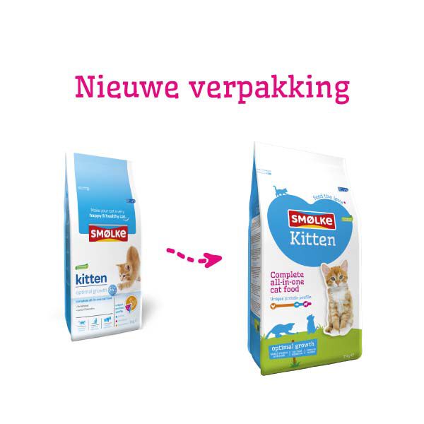 Smölke Kitten - Kattenvoer - 4 Kilogram - vis, lam, kip