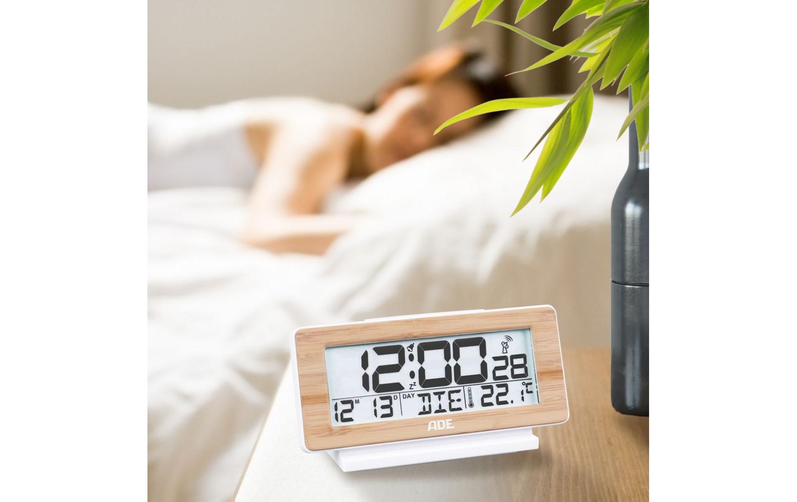 Digitalwecker Temperatur-& DatumsanzeigeFunkwecker mit Kalender und Schlummerfunktion
