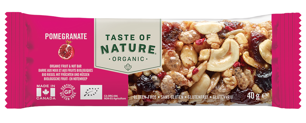 TASTE OF NATURE Riegel<br>40 g, Pomegranate