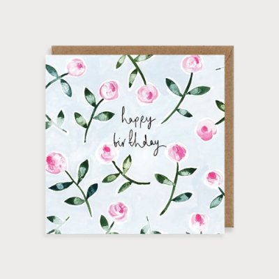 Happy Burthday Rose Buds Card