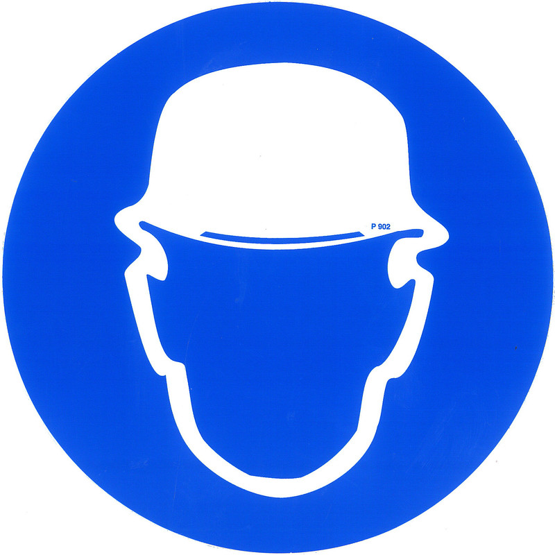 Sticker veiligheidshelm Ø15cm