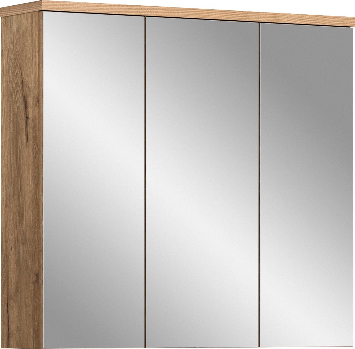 welltime Badezimmerspiegelschrank »Dolo, Breite 80 cm, 3 Spiegeltüren, 9 Fächer, 6 Einlegeböden« 1 Stk. tlg. Badmöbel, Badschrank, Schrank, Wandschrank, Bad, Badezimmer