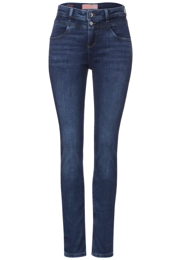 Casual Fit indigo Jeans - mid indigo random wash