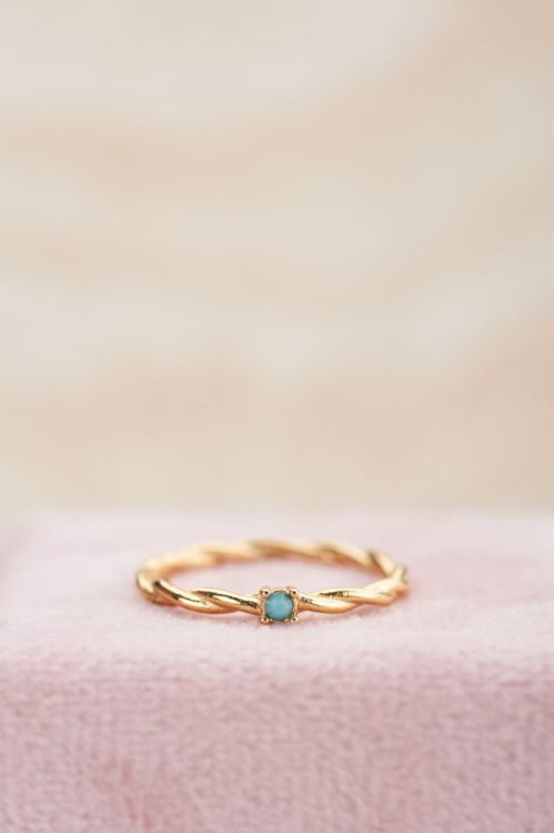 Single azzuro blue ring