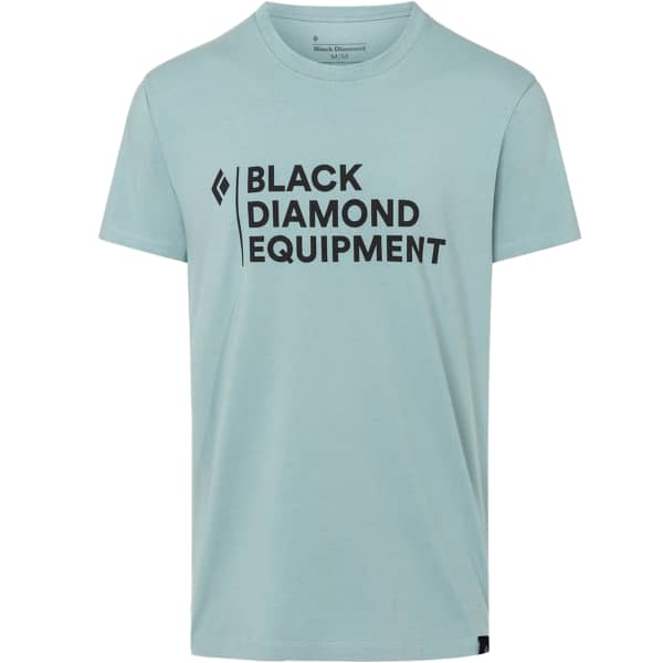 T-shirt escalade BLACK DIAMOND M STACKED LOGO TEE BLUE ASH