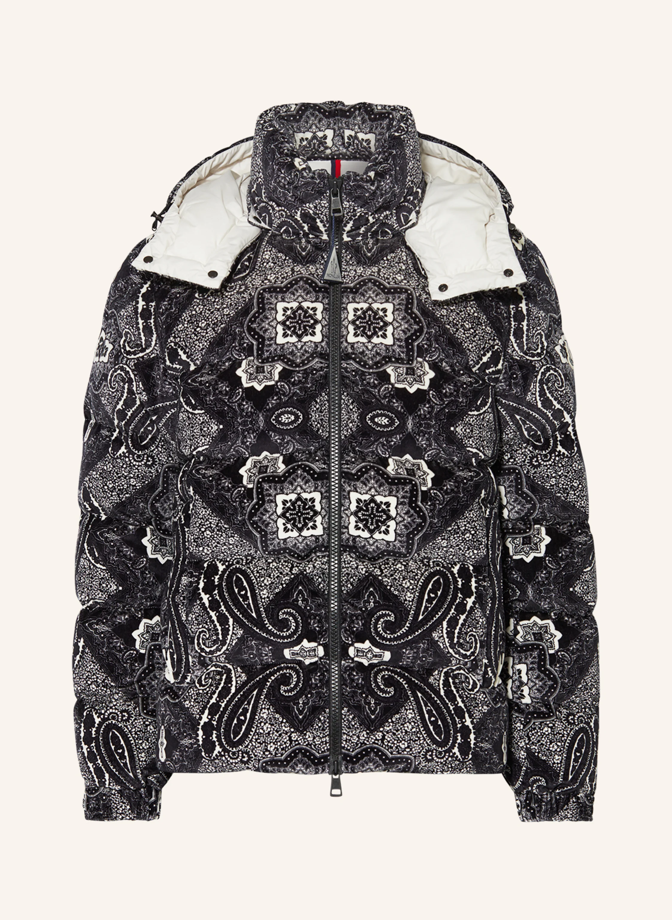 MONCLER Daunenjacke GARTEMPE aus Samt mit abnehmbarer Kapuze