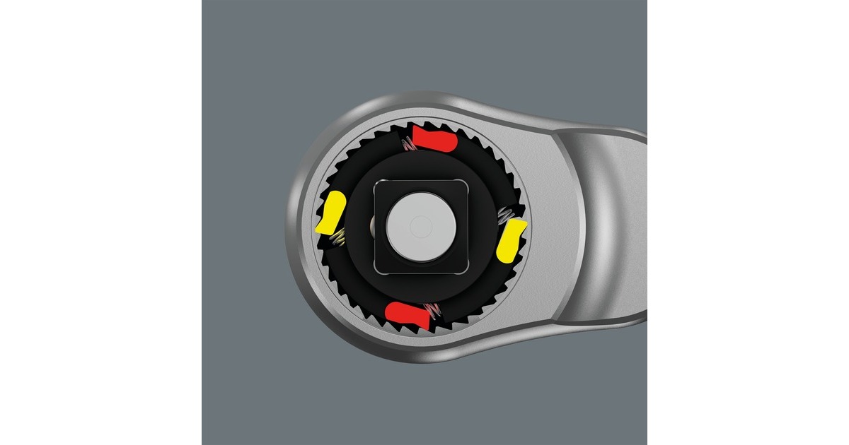 Wera8100 SC 7 Zyklop Metal-ratelset met doorsteekvierkant 1/2