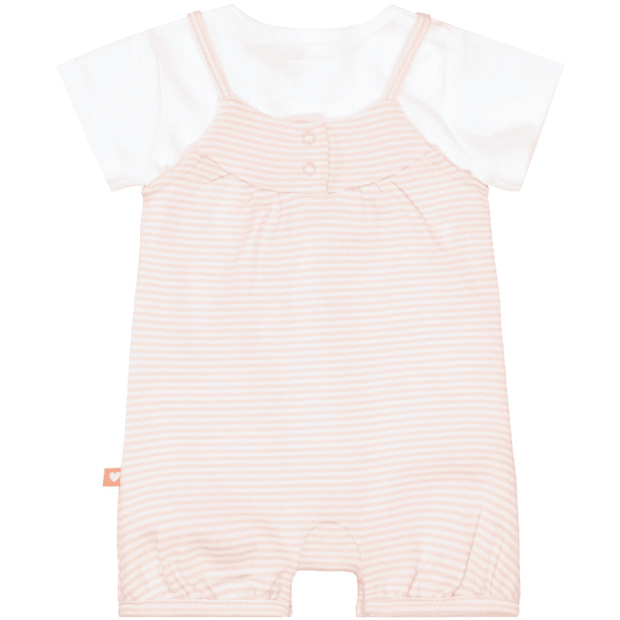 STACCATO Strampler+Shirt soft peach gestreift