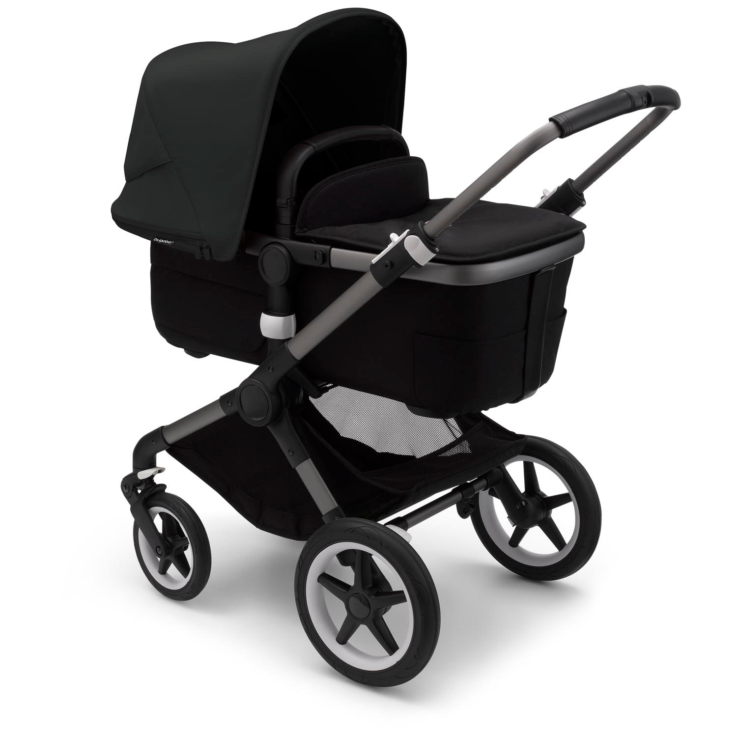 Bugaboo Fox3 complete kinderwagen Graphite Midnight Black nu met voetenzak Graphite Midnight Black