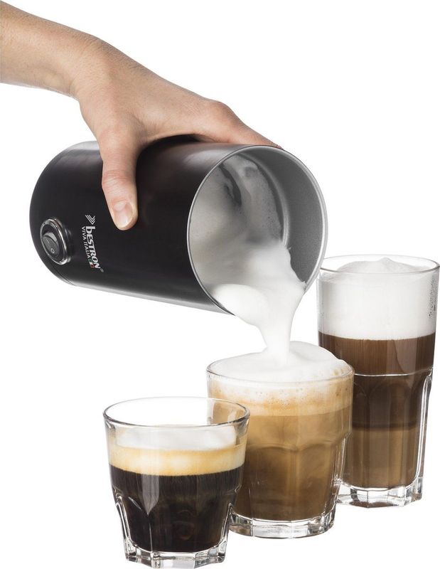 Bestron Elektrische Melkopschuimer - 300ml - Zwart