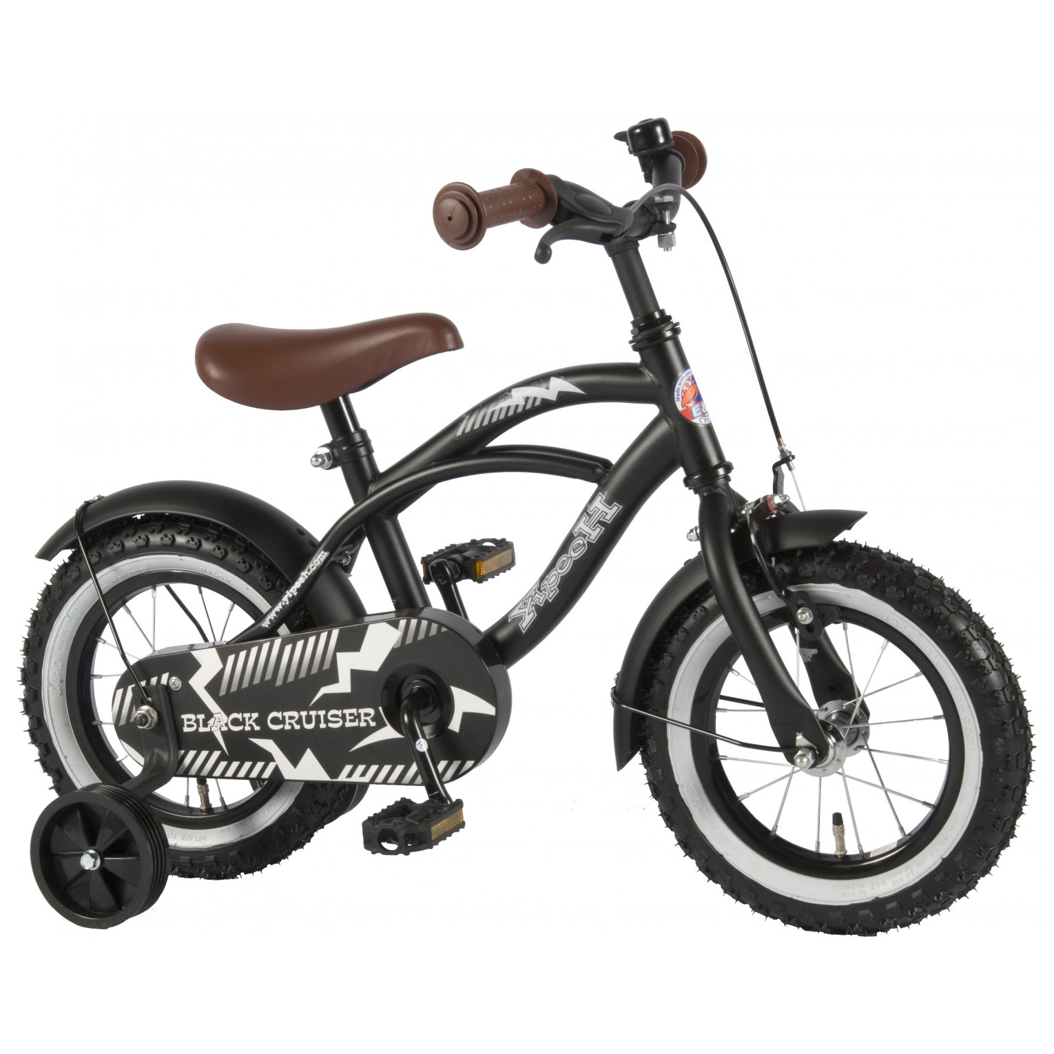 Volare Black Cruiser Fiets - 12 inch - Zwart
