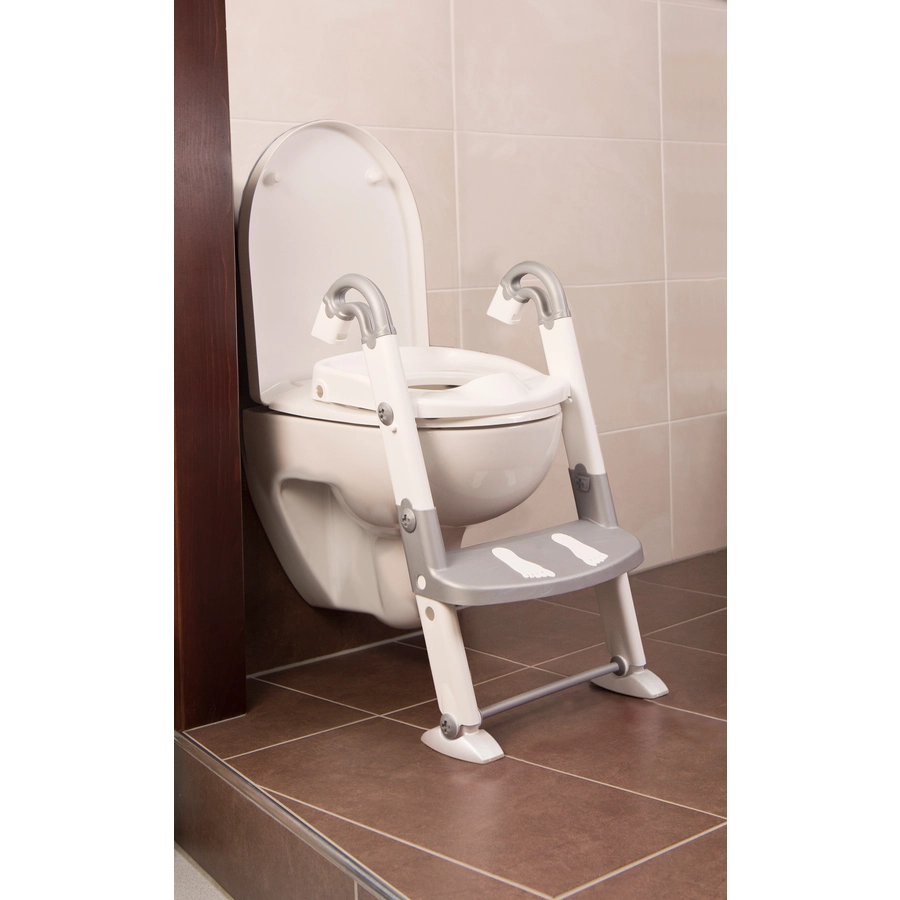 Rotho Babydesign Toilettentrainer Kidskit 3-in-1 silbergrau  weiß