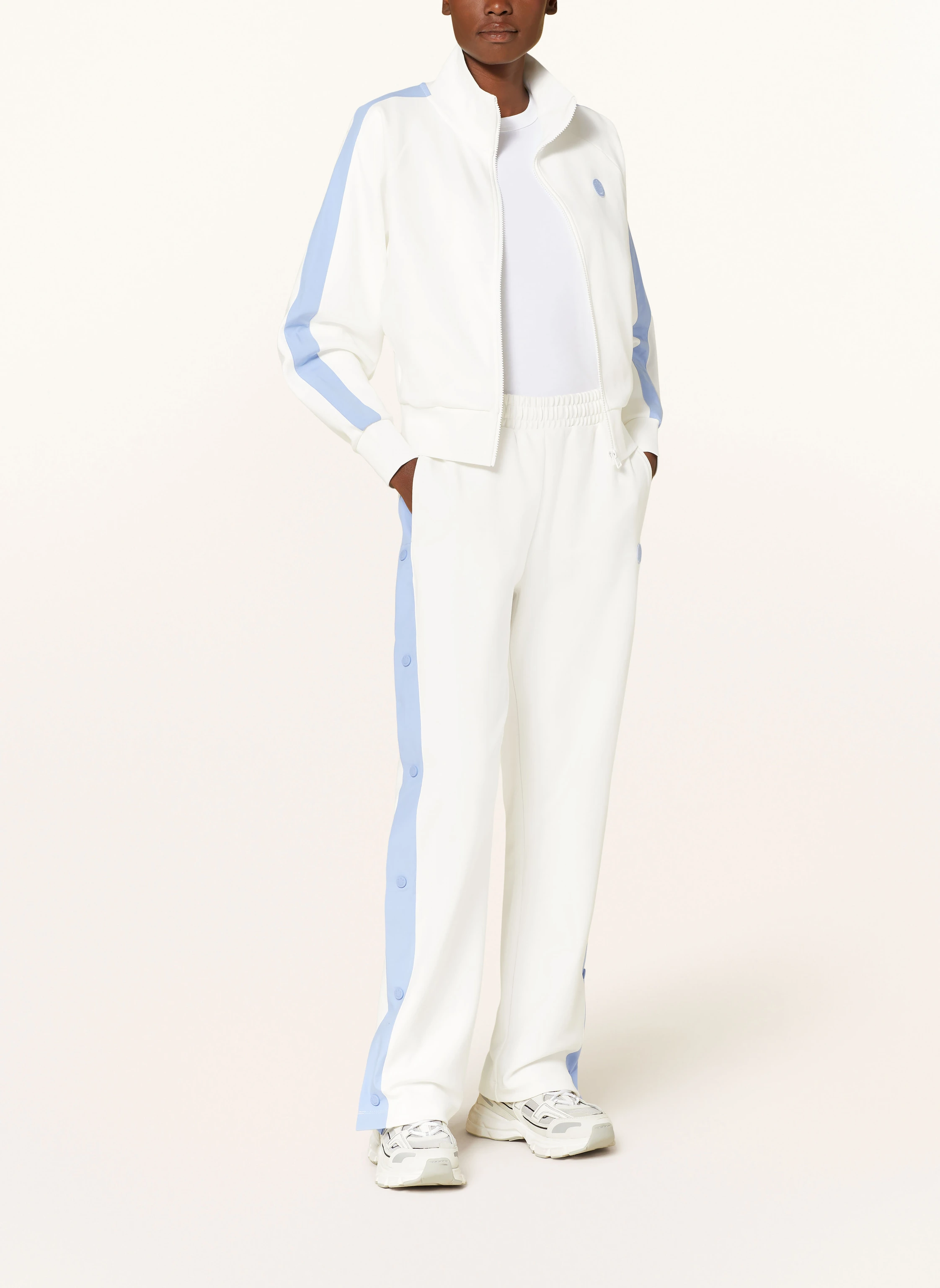 HUGO BLUE Sweatjacke DEMILIE mit Galonstreifen