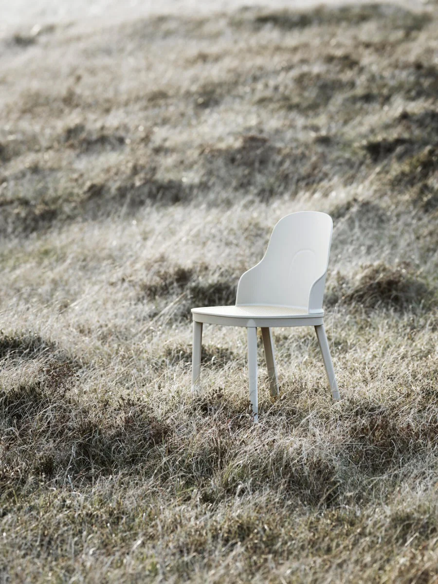 Normann Copenhagen  Allez stol, fletsæde - hvid/egetræ