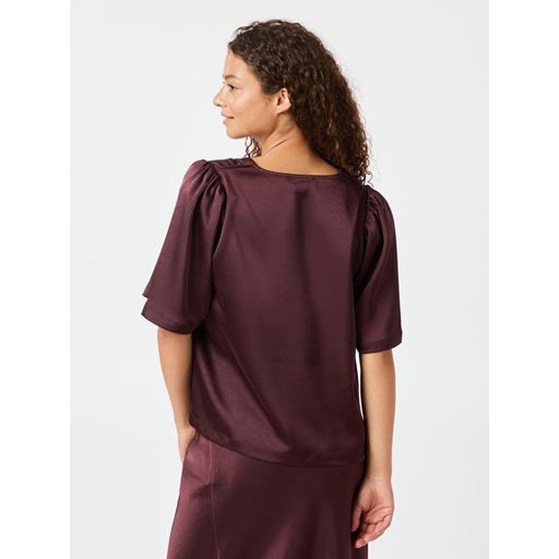 Neo Noir Largo Heavy Bluse, Burgundy, 38