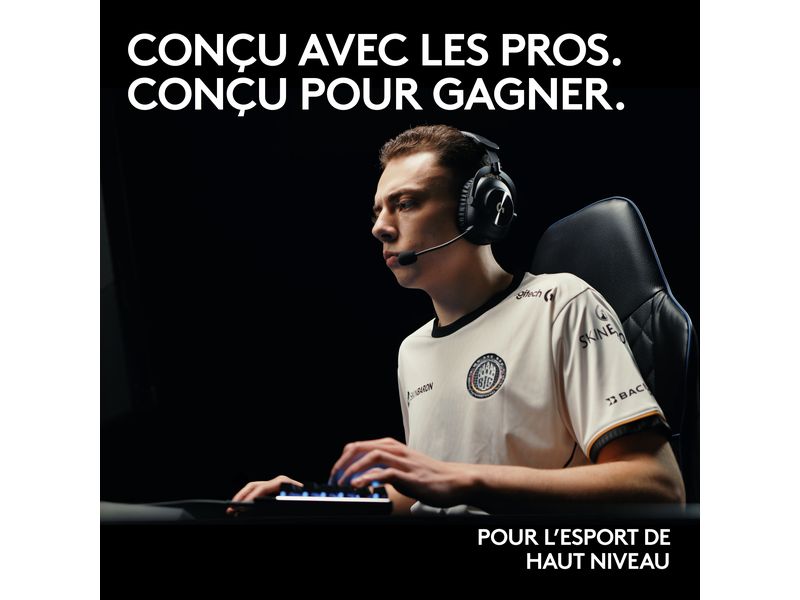 Logitech Headset G Pro X 2 Wireless Lightspeed Gaming Schwa Kabelloses Over-Ear-Headset mit Surround-Sound und weichem Ohrpolster
