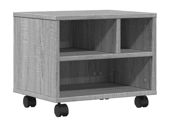 Support d'imprimante avec roulettes sonoma gris 41x32x34,5 cm