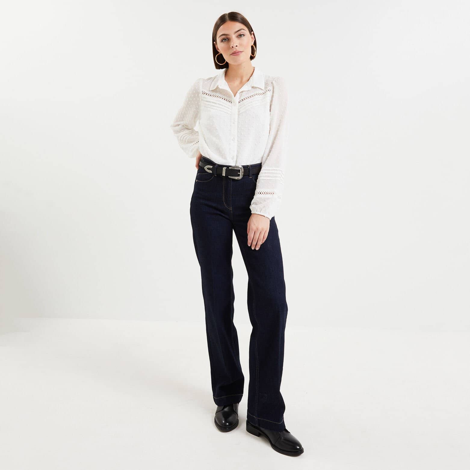 Chemisier plumetis femme